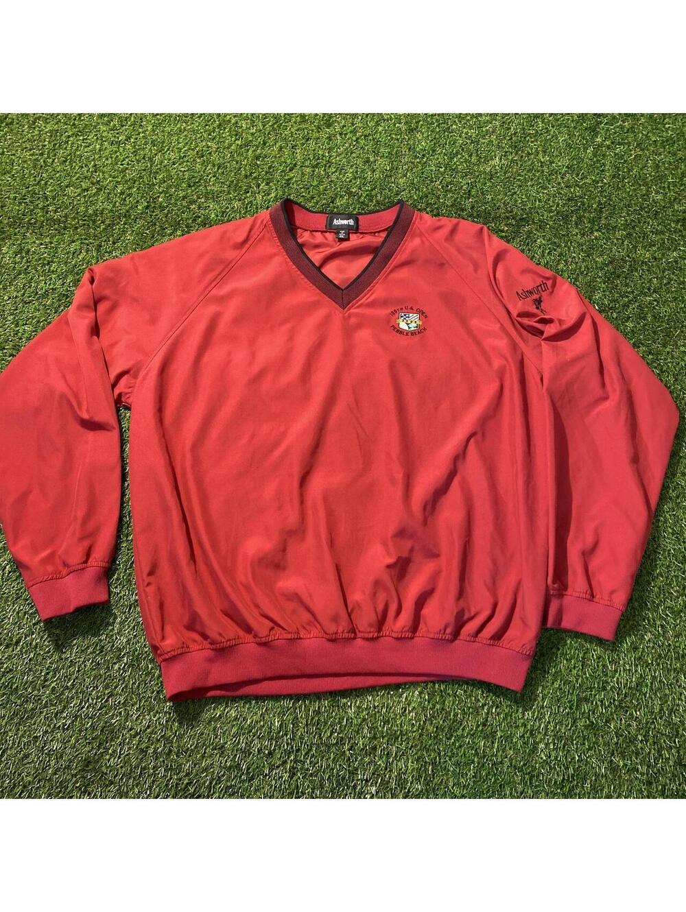 Vintage Y2K 2000 100th US Open Pebble Beach Red golf windbreaker